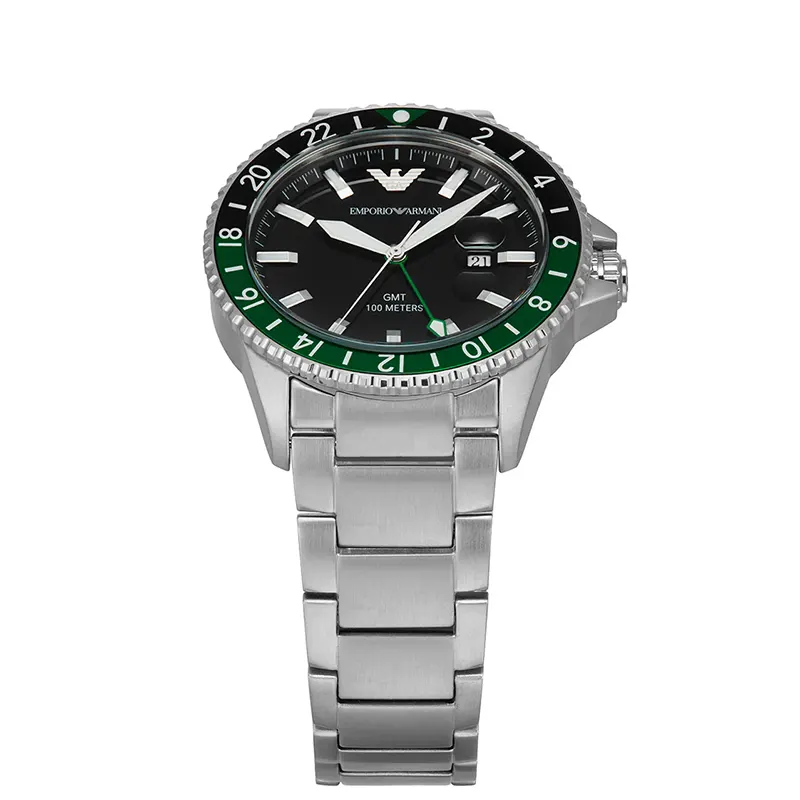 Emporio Armani Sea Explorer Diver GMT 'Batman' Men's Watch  AR11589